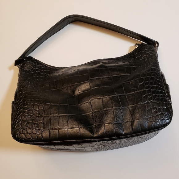 Claiborne Black Embossed Women's Bag - Picture 2 of 11